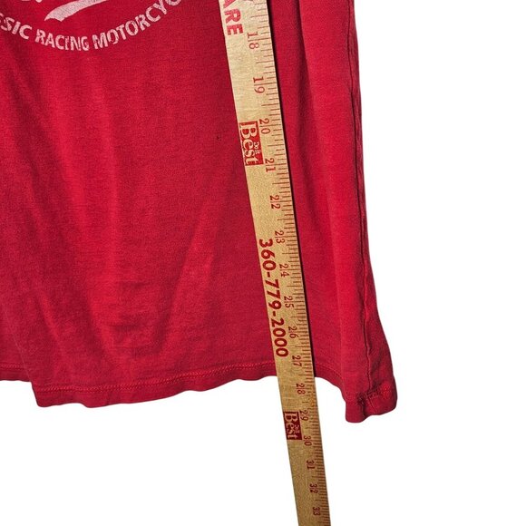 Harley-Davidson Womens Red Graphic California Top Distressed Faded Worn in L - Picture 8 of 12